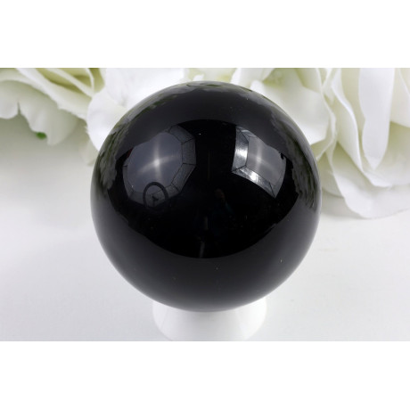 Koule černý obsidián 63 mm, 308 g - mexický minerál