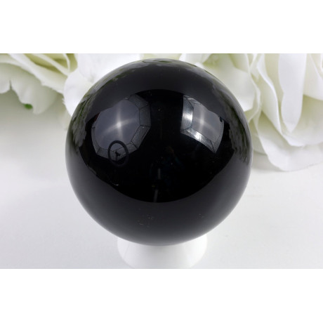 Koule černý obsidián 64 mm, 331 g - mexický minerál