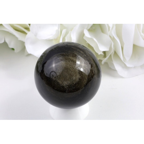 Zlatý obsidián koule 53 mm - vzácný mexický minerál