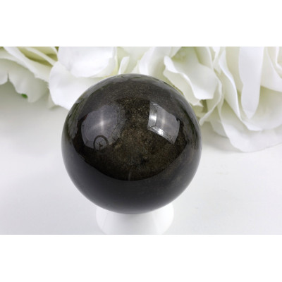 Koule Zlatý obsidián 56 mm | Levné minerály