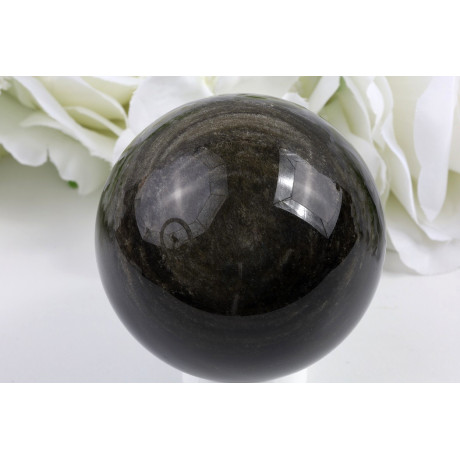 Zlatý obsidián koule 72 mm | Mexiko | levnemineraly.cz