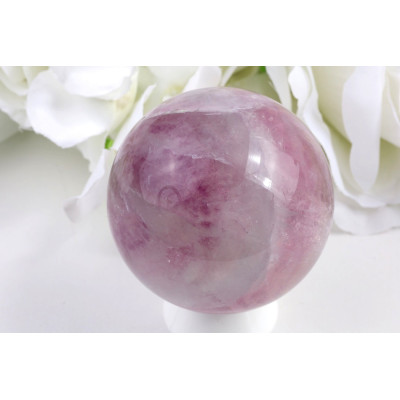 Fialovo-růžová koule fluoritu 61 mm | 382 g