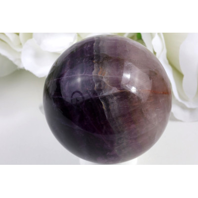 Tmavě fialová koule fluoritu 69 mm | 545 g