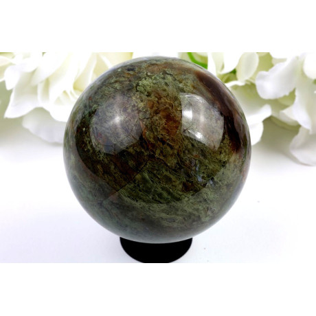 Koule Mechový achát 78 mm – luxusní přírodní dekorace z Brazílie