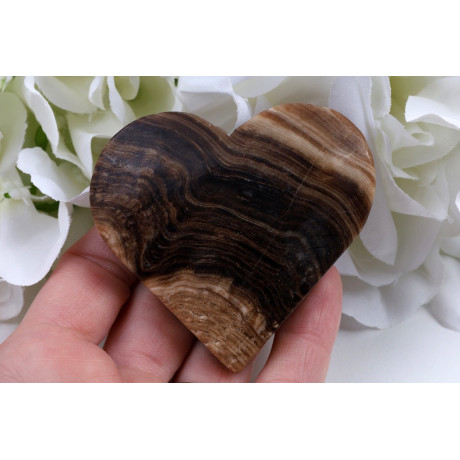 Kalcit jantarový srdce 62mm | Brazílie | 103 g