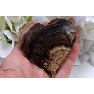 Kalcit jantarový srdce 62mm | Brazílie | 103 g