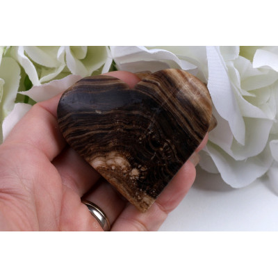 Kalcit jantarový srdce 56mm | Brazílie | 86 g