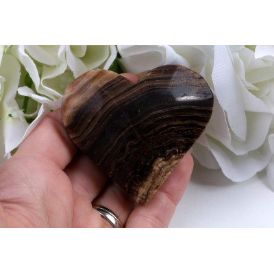 Kalcit jantarový srdce 56mm | Brazílie | 86 g