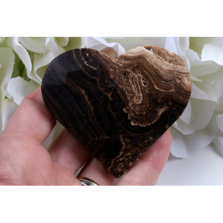 Kalcit jantarový srdce 65mm | Brazílie | 89 g