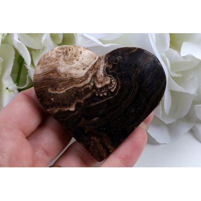 Kalcit jantarový srdce 65mm | Brazílie | 89 g