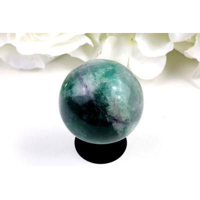 Koule Vločkový fluorit 51 mm – originální minerální dekorace