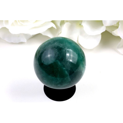 Koule Vločkový fluorit 51 mm – originální minerální dekorace