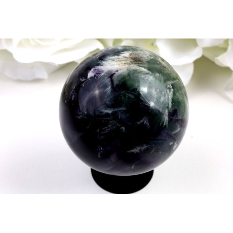 Koule Vločkový fluorit 63 mm – barevná luxusní dekorace