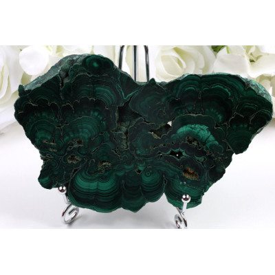 Plátek Malachit Zambie 157x104 mm - leštěný zelený kámen