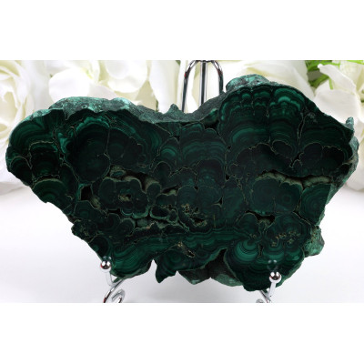 Plátek Malachit Zambie 157x104 mm - leštěný zelený kámen