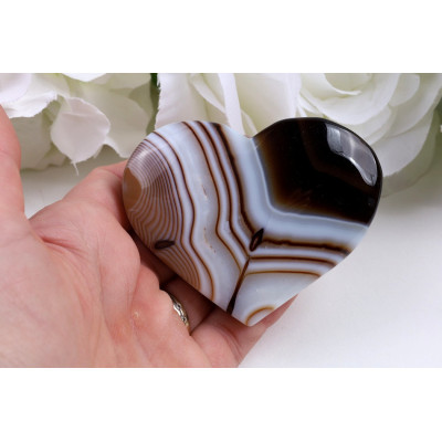 Srdce hnědý achát 68x55x20 mm • Brazílie • 113 g