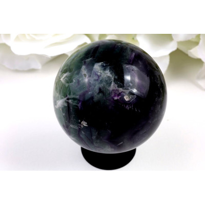 Koule Vločkový fluorit 63 mm – barevná luxusní dekorace