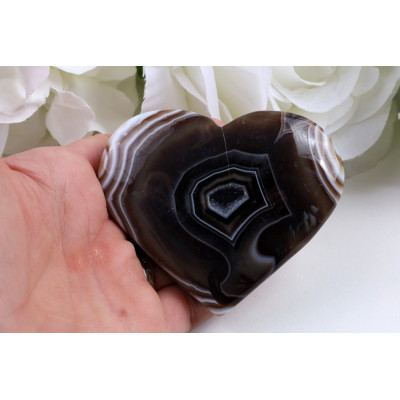 Srdce hnědý achát 71x62mm | levnemineraly.cz