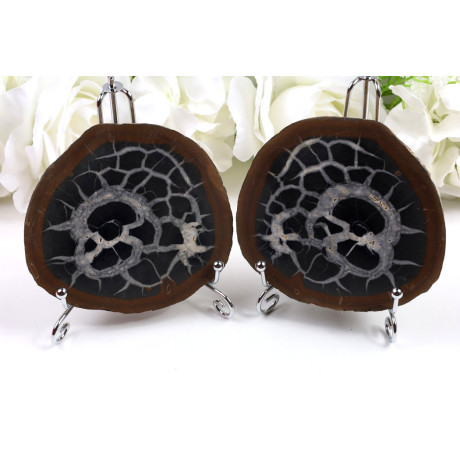 2x Plátek Septárie 103x105x37 mm | Madagaskar