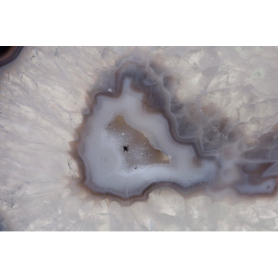 Obří achát 247x220x12 mm | Brazílie | Ametyst dutinka