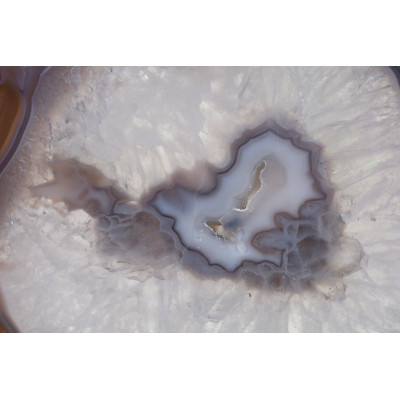 Obří achát 247x220x12 mm | Brazílie | Ametyst dutinka