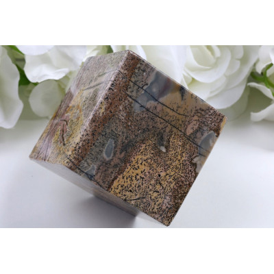 Kostka obrázkový jaspis 60x61x62 mm | Dekorace