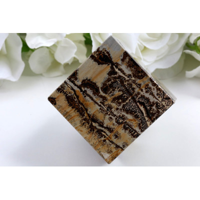 Kostka obrázkový jaspis 58x59x59 mm | Dekorace