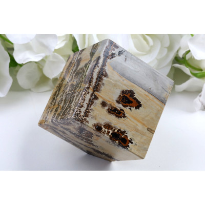 Kostka obrázkový jaspis 58x59x59 mm | Dekorace