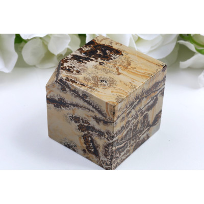 Kostka obrázkový jaspis 58x59x59 mm | Dekorace