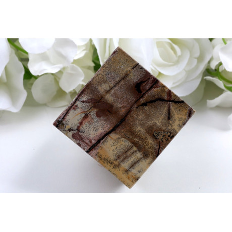 Kostka obrázkový jaspis 60x61x61 mm | Dekorace