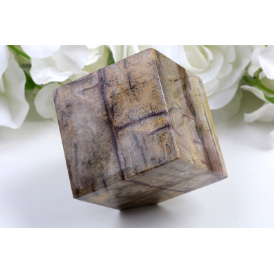 Kostka obrázkový jaspis 60x61x61 mm | Dekorace