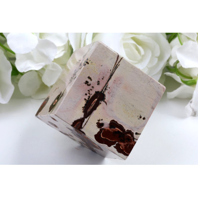 Kostka obrázkový jaspis 61x61x61 mm | Dekorace