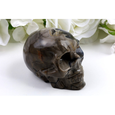 Lebka fluoresčenční achát 85x66x60mm - originální kus