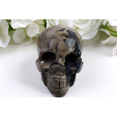 Lebka fluoresčenční achát 85x66x60mm - originální kus