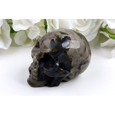 Lebka fluoresčenční achát 85x66x60mm - originální kus