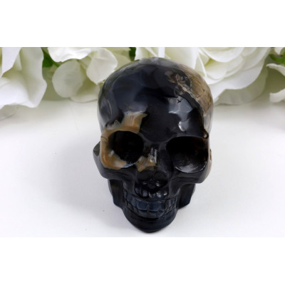 Lebka fluoresčenční achát 86x64x60 mm č.898