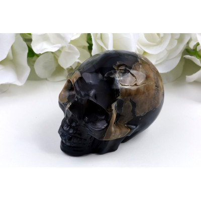 Lebka fluoresčenční achát 86x64x60 mm č.898