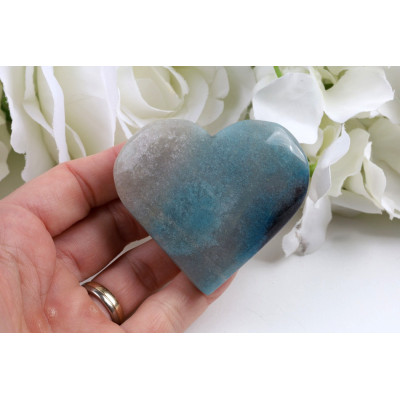 Srdce Trolleit 59x54x20 mm č.901 - modrý kámen