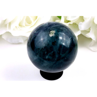 Vločkový fluorit koule 68 mm – harmonie z Brazílie