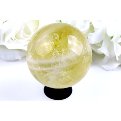 Citrínová koule 71mm – Kámen prosperity a radosti