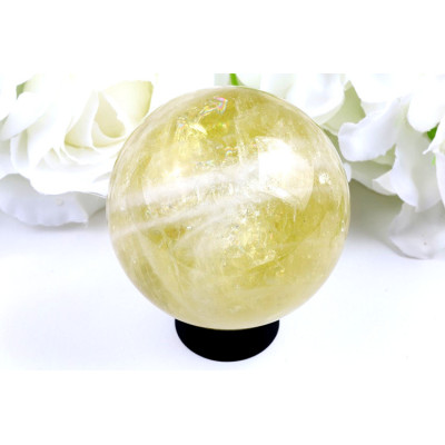 Citrínová koule 71mm – Kámen prosperity a radosti
