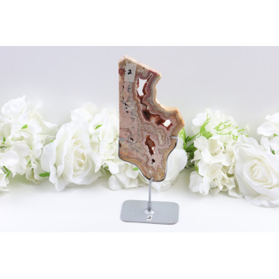 Plátek Krajkový achát 178x84x9 mm | Levné Minerály