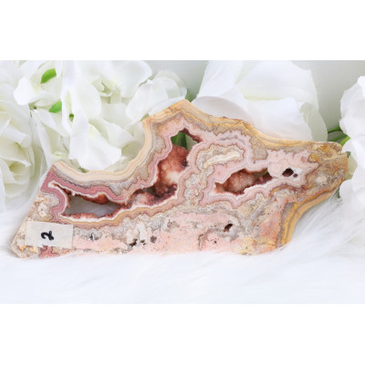 Plátek Krajkový achát 178x84x9 mm | Levné Minerály