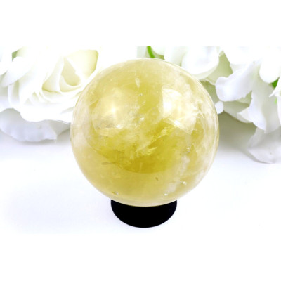 Leštěná citrínová koule 69mm - brazilský citrín 462 g