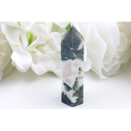 Obelisk mechový achát 931 (96x27x23 mm) | Levné Minerály