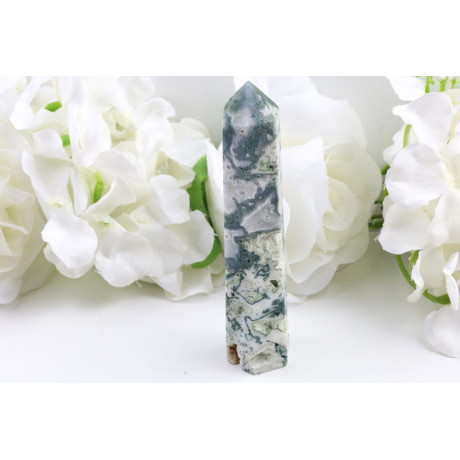 Obelisk mechový achát č. 934 (121 mm) | Levné Minerály