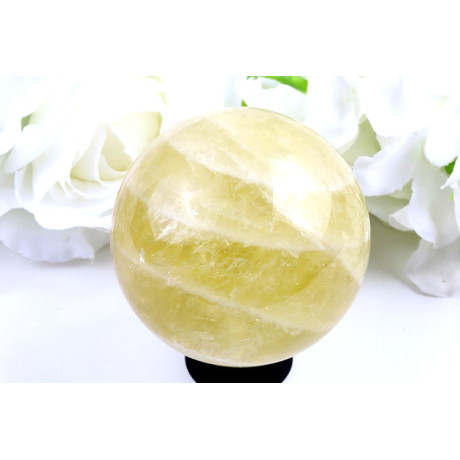 Citrínová koule 74 mm – kámen prosperity pro Lva a Býka