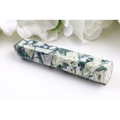 Obelisk mechový achát č. 934 (121 mm) | Levné Minerály