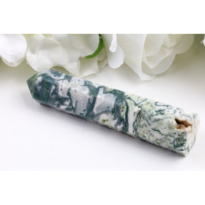 Obelisk mechový achát č. 934 (121 mm) | Levné Minerály