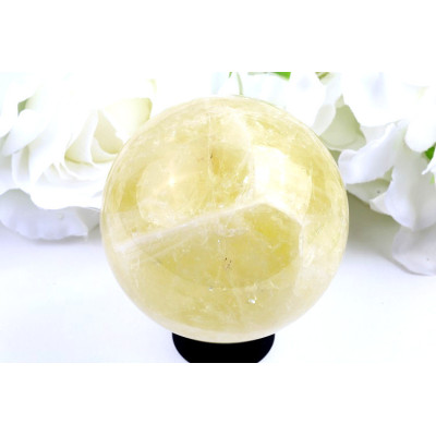 Velká citrínová koule 74mm - brazilský citrín 565g